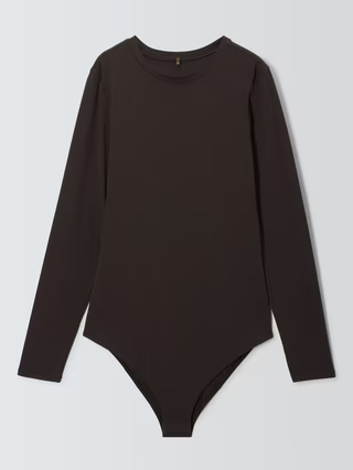 Smoothing Long Sleeve Bodysuit - Chocolate
