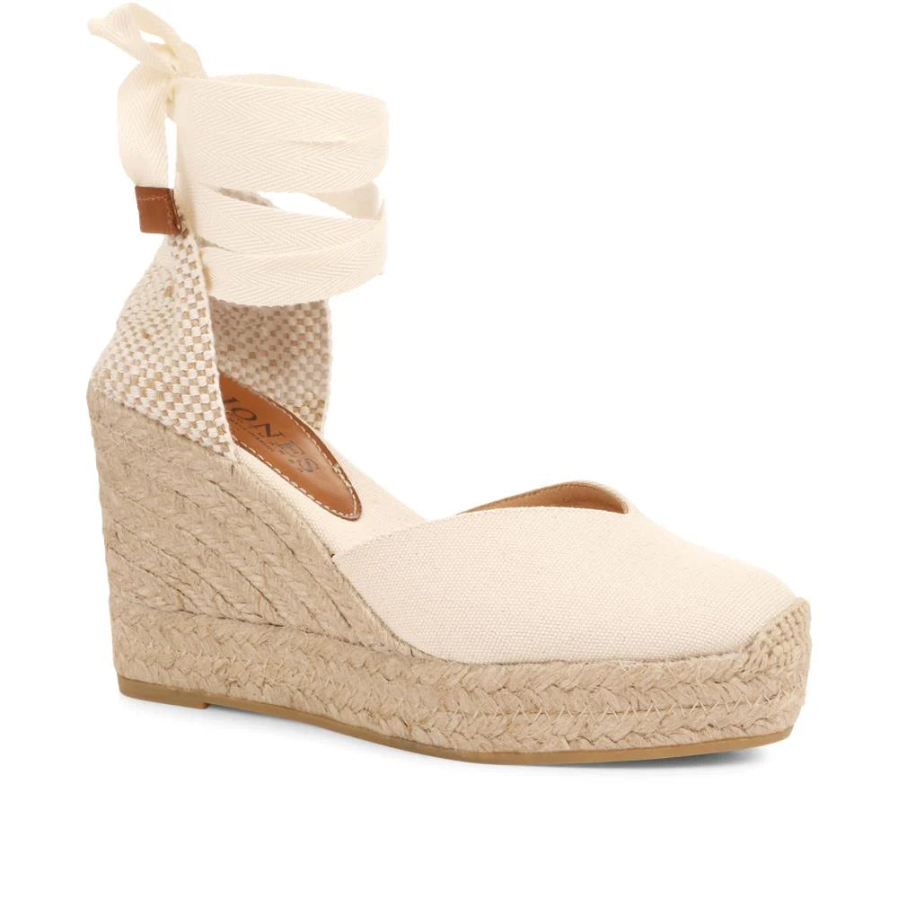 Alyssa Wedge Espadrille Sandals - Beige
