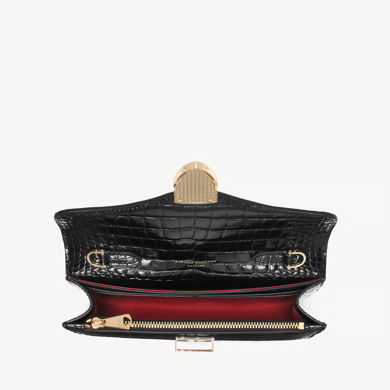 Mayfair Clutch Bag  - Black Patent Croc