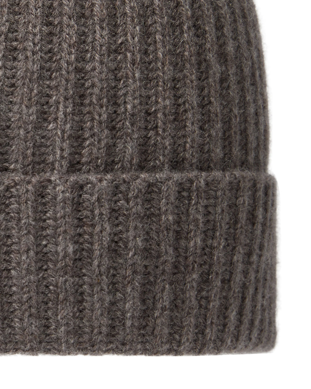 Ribbed Cashmere Hat - Otter Brown